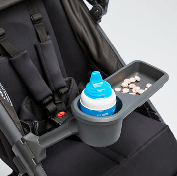 Roam Snack & Drink Tray with a bottle and some cereal